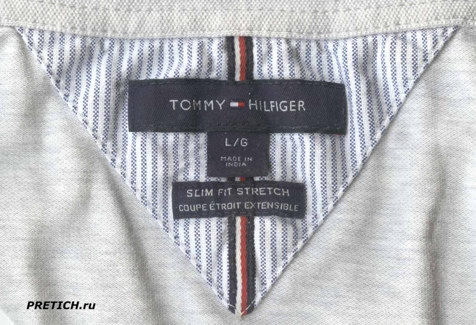Tommy Hilfiger - этикетка на футболке