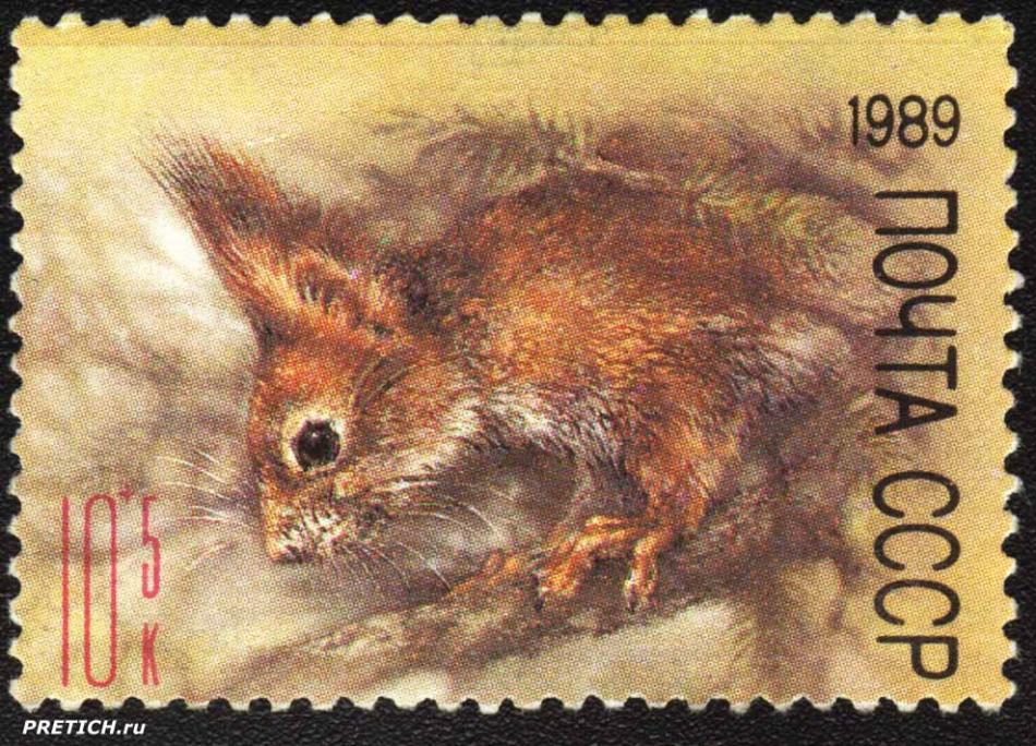 Белка. 1989. Почта СССР