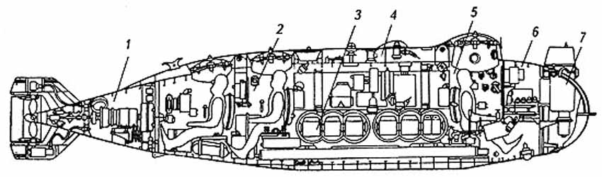 Проект 908 "Тритон - 2" чертеж подлодки
