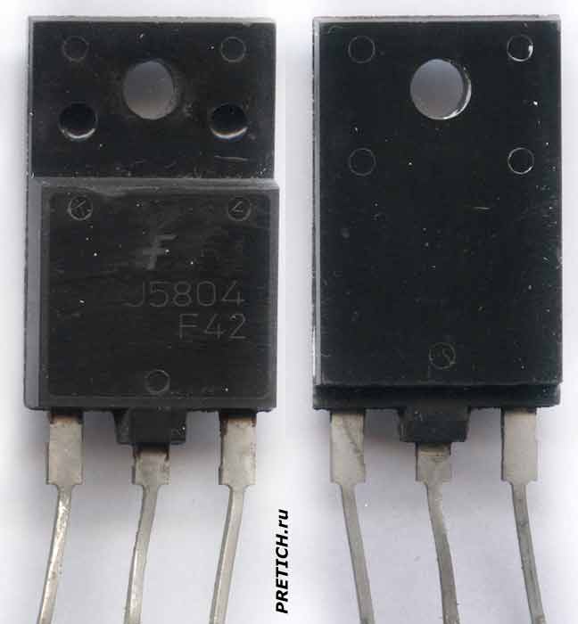 Транзистор MOSFET J5804 F42, полное имя 2SJ5804